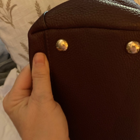 Beautiful Michael Kors Dark Brown Tote Double Strap with Gold Chain - Picture 11 of 11